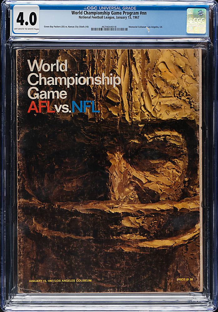 1967 Super Bowl I Program CGC 4.0