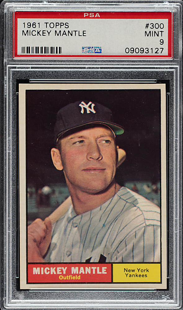 1961 Topps #300 Mickey Mantle PSA MINT 9