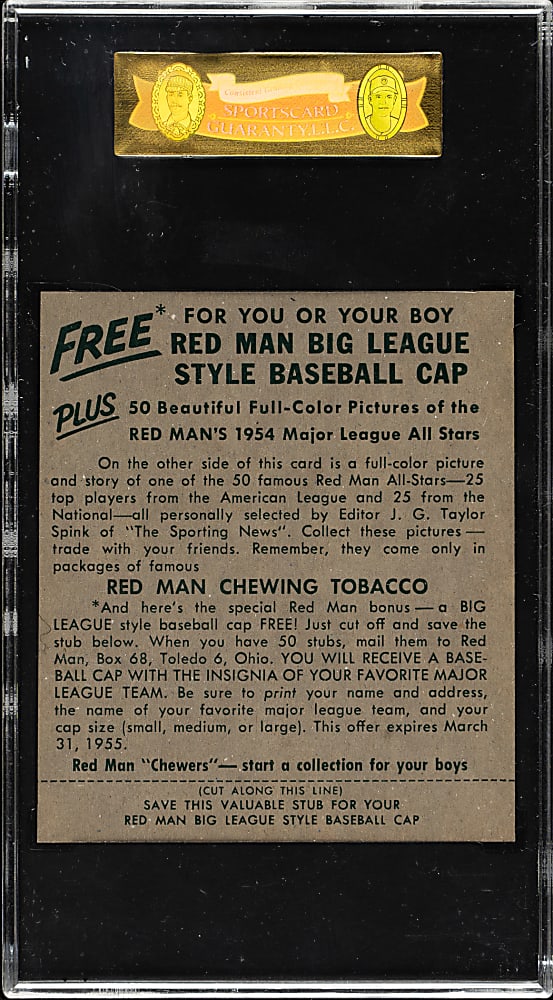 1954 Redman Tobacco #NL-16 Duke Snider SGC MINT 96