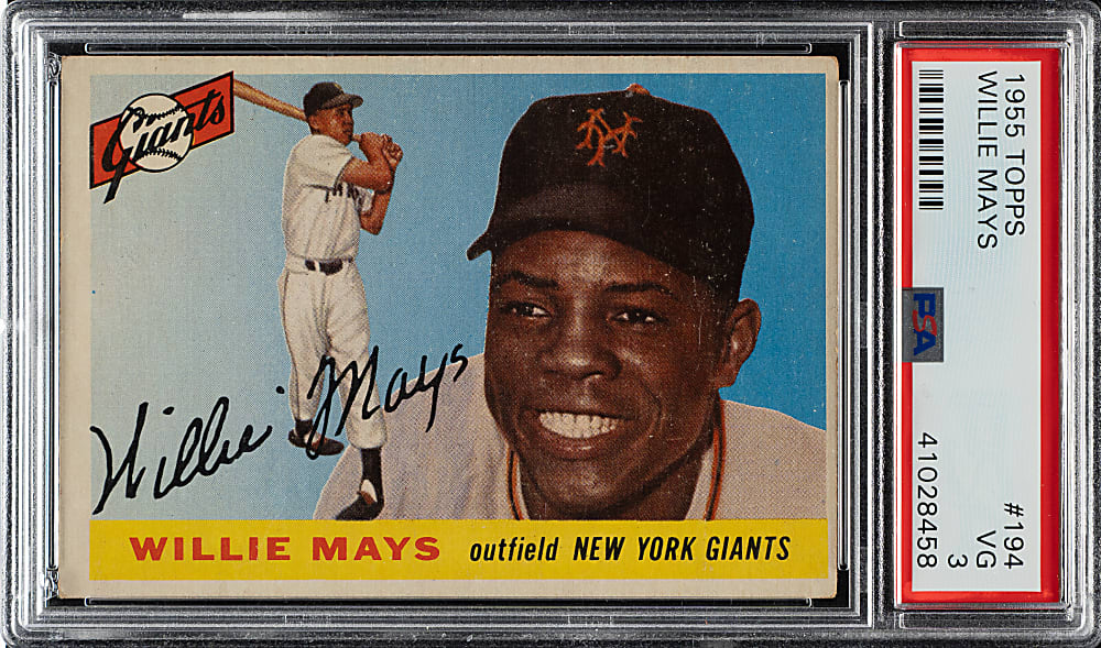 1955 Topps #194 Willie Mays PSA VG 3
