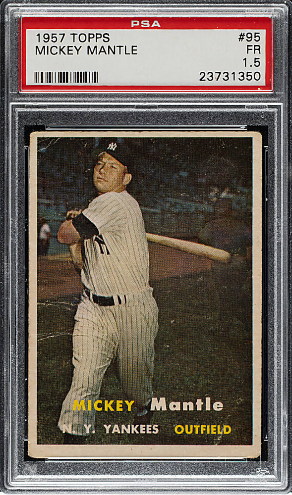 1957 Topps #95 Mickey Mantle PSA FAIR 1.5