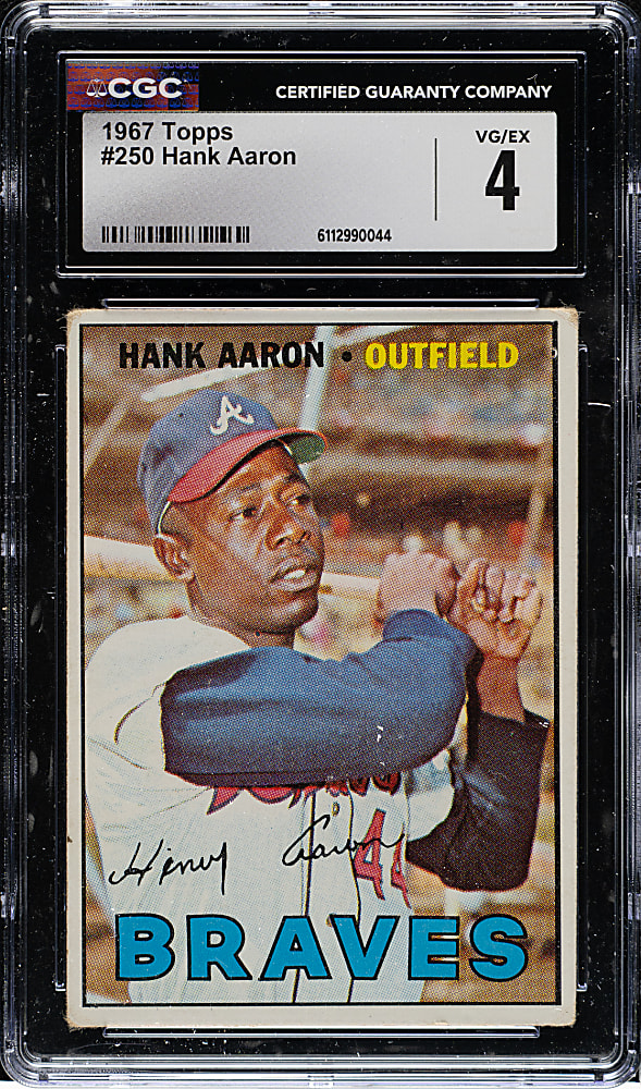 1967 Topps #250 Hank Aaron CGC VG/EX 4