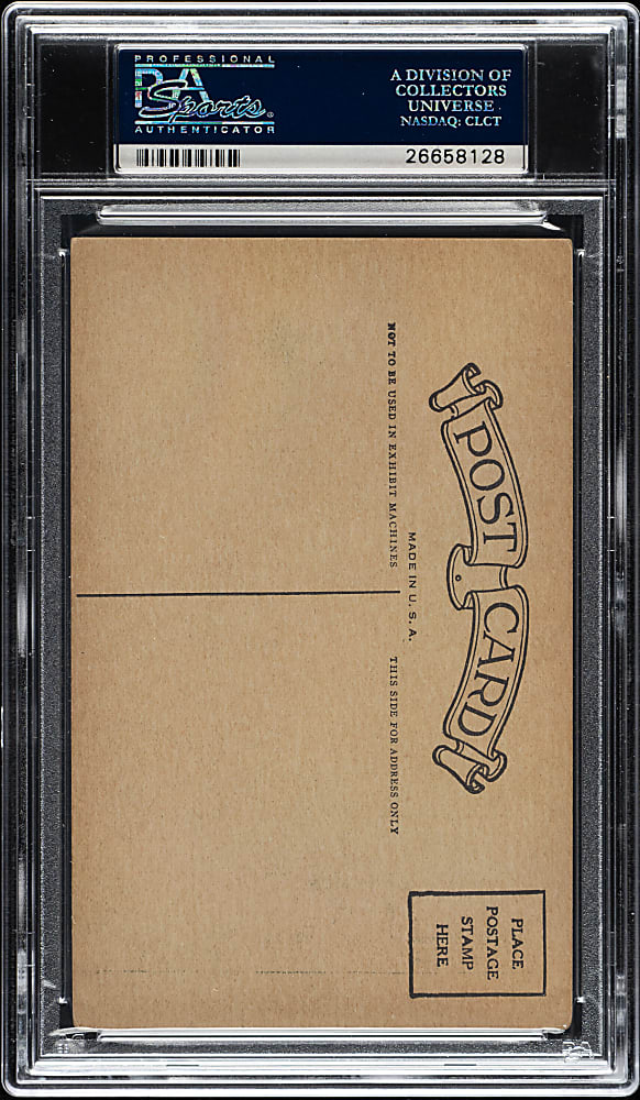 1926-1929 "Exhibit-Style Postcard-Back" Edd Roush New York PSA VG 3