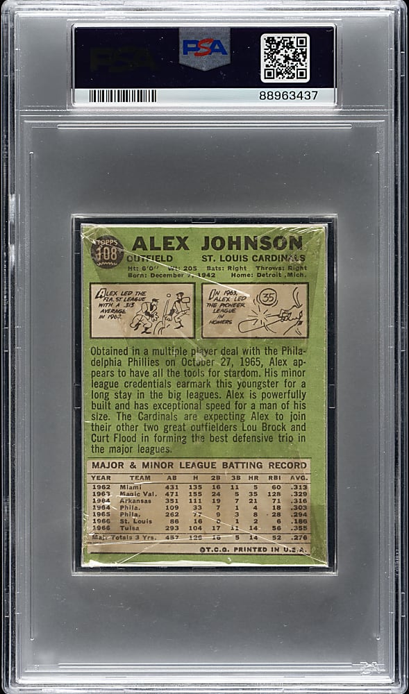 1967 Topps First Series Unopened Cello Pack PSA NM 7