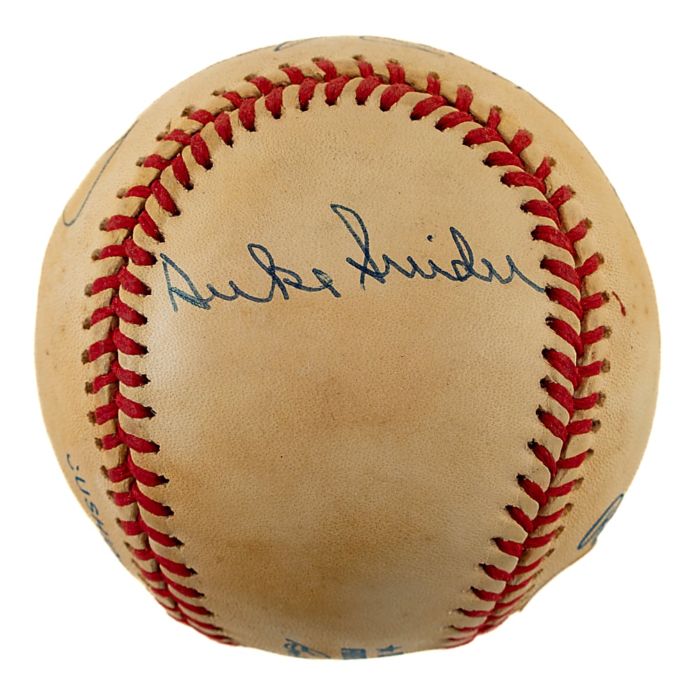 Mickey Mantle, Willie Mays, and Duke Snider Multi-Signed Baseball - PSA/DNA