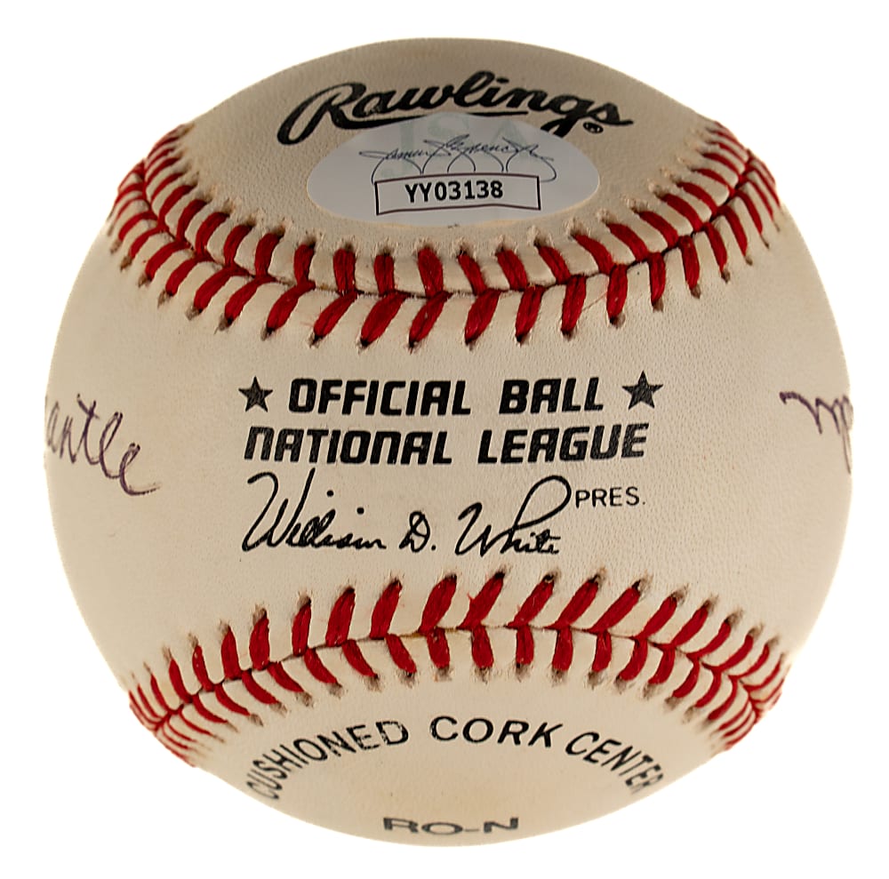 Mickey Mantle, Willie Mays, and Duke Snider Multi-Signed Baseball - JSA