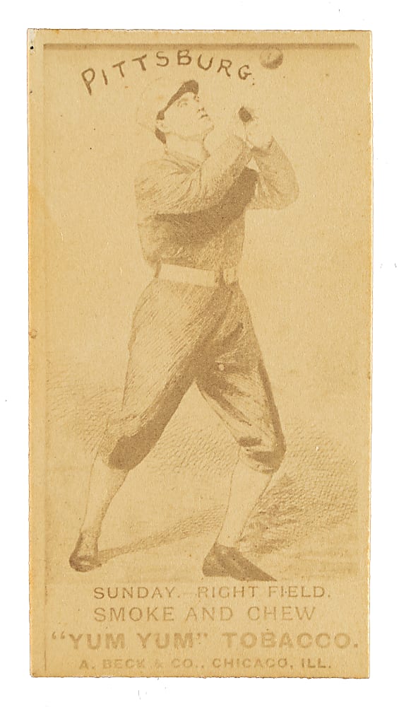 1888 N403 Yum Yum Tobacco Billy Sunday - Newly Discovered!