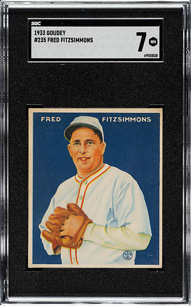 1933 R319 Goudey #235 Fred Fitzsimmons SGC NM 7