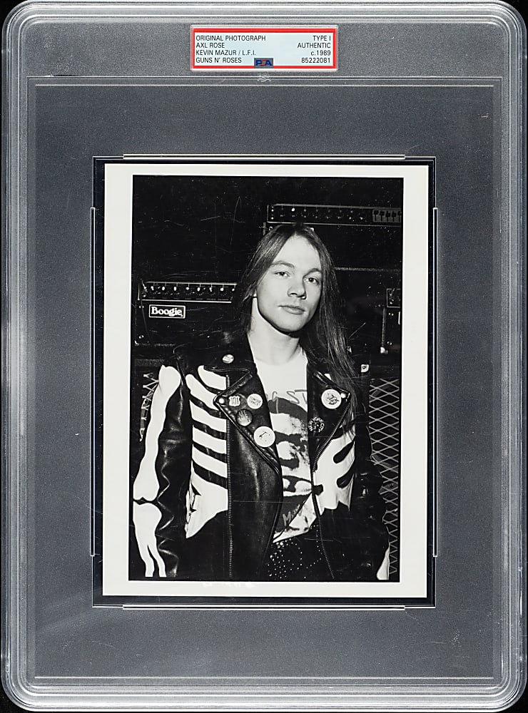 Circa 1989 Axl Rose Original London Features International Photograph - PSA/DNA Type I