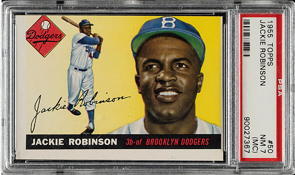1955 Topps #50 Jackie Robinson PSA NM 7 (MC)