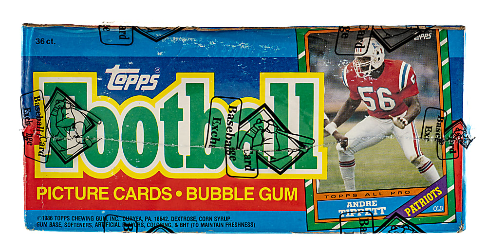 1986 Topps Football Unopened Wax Box (36 Packs) - BBCE