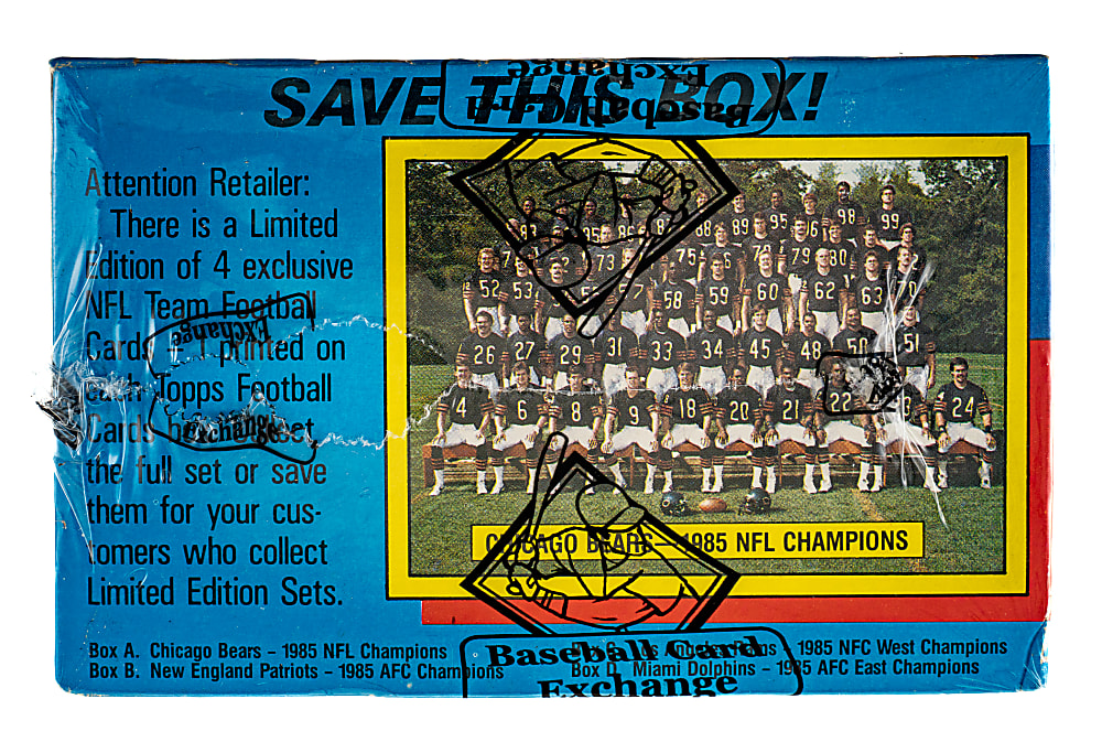 1986 Topps Football Unopened Wax Box (36 Packs) - BBCE