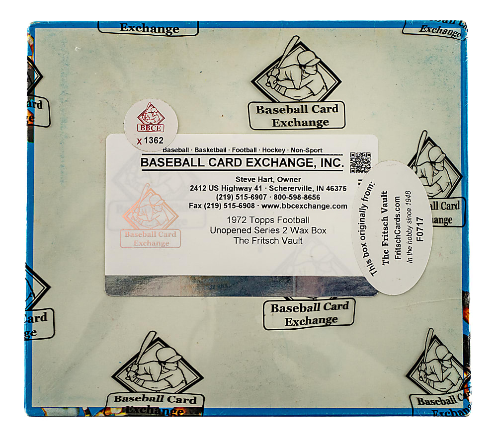 1972 Topps Football Second Series Unopened Wax Box (24 Packs) - BBCE and Ex-Fritsch - Roger Staubach Rookie Year