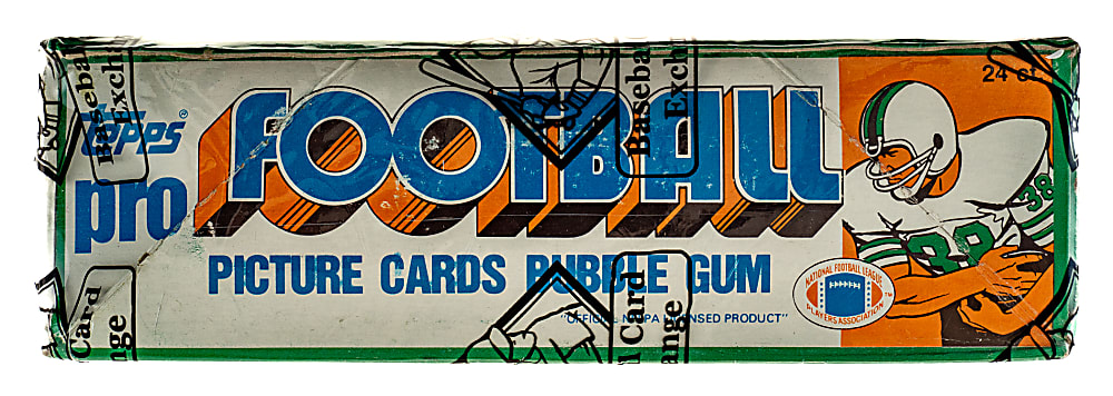 1981 Topps Football Unopened Cello Box (24 Packs) - BBCE - Joe Montana Rookie Year