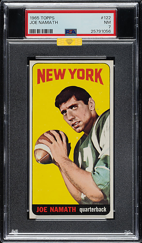1965 Topps Football #122 Joe Namath Rookie PSA NM 7 (MBA Gold Diamond)