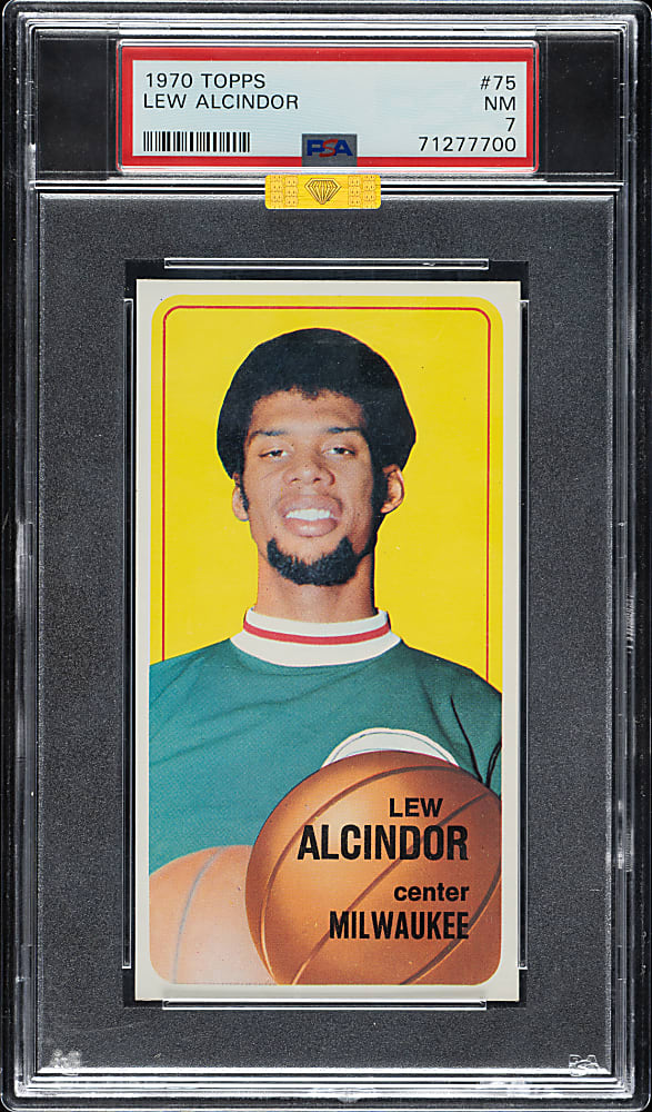 1970-1971 Topps Basketball #75 Lew Alcindor PSA NM 7 (MBA Gold Diamond)