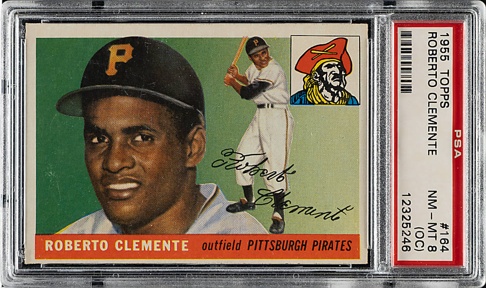 1955 Topps #164 Roberto Clemente Rookie PSA NM-MT 8 (OC)