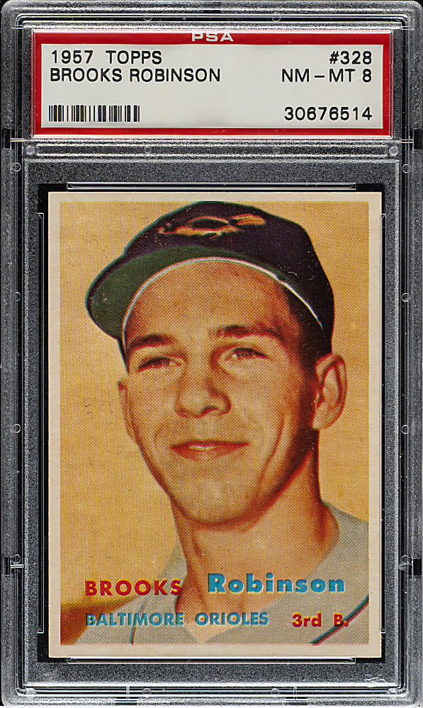 1957 Topps #328 Brooks Robinson Rookie PSA NM-MT 8
