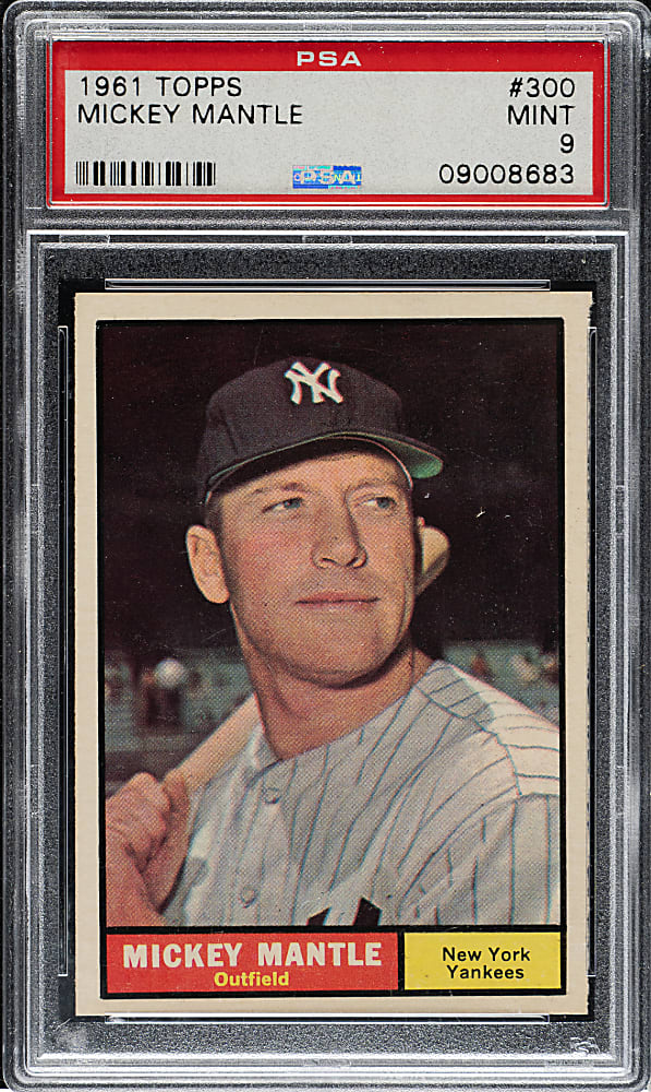 1961 Topps #300 Mickey Mantle PSA MINT 9