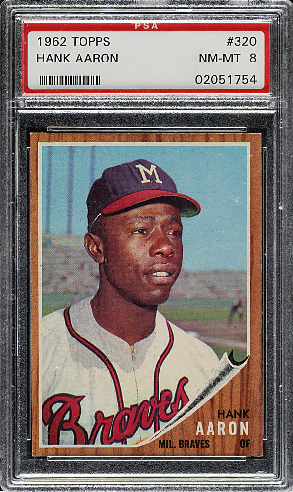 1962 Topps #320 Hank Aaron PSA NM-MT 8