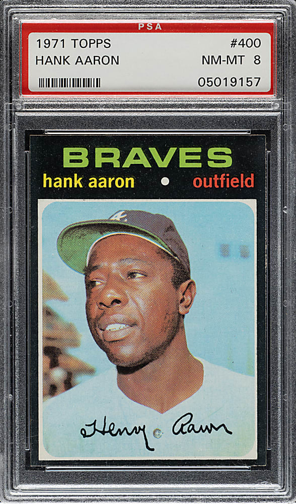 1971 Topps #400 Hank Aaron PSA NM-MT 8