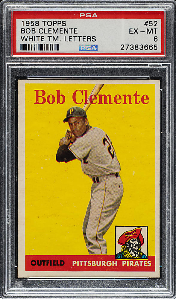 1958 Topps #52 Roberto Clemente PSA EX-MT 6