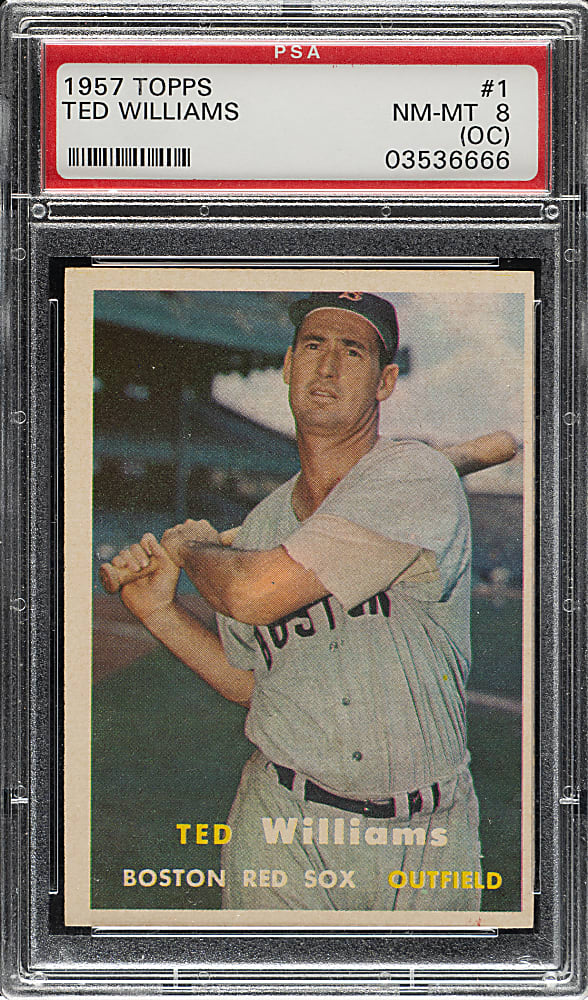 1957 Topps #1 Ted Williams PSA NM-MT 8 (OC)