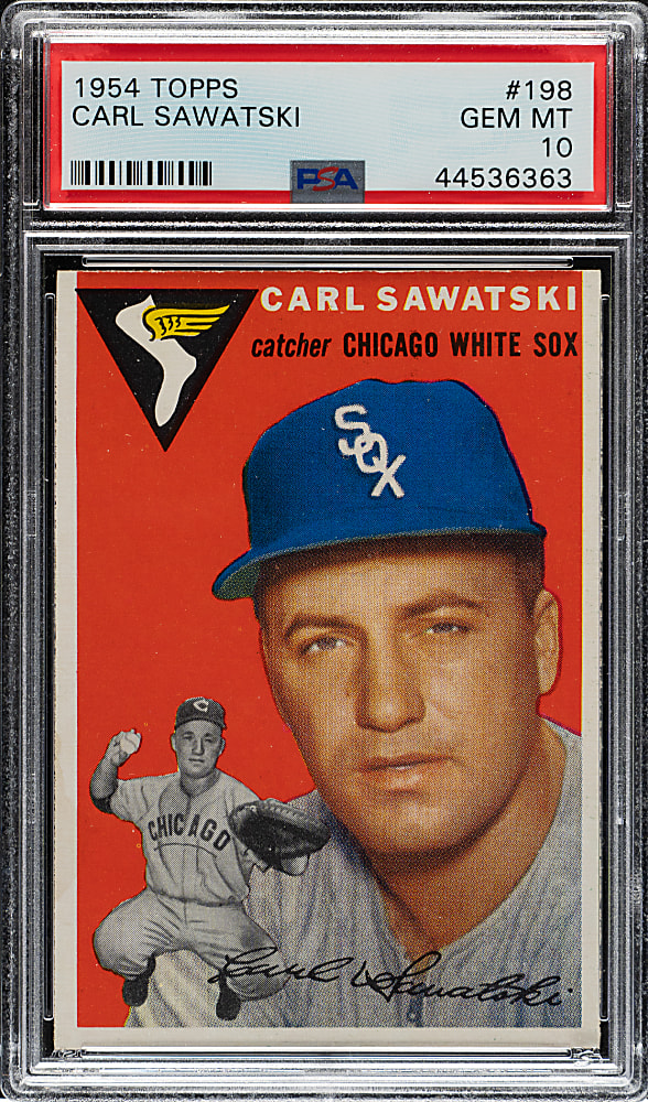 1954 Topps #198 Carl Sawatski PSA GEM MINT 10