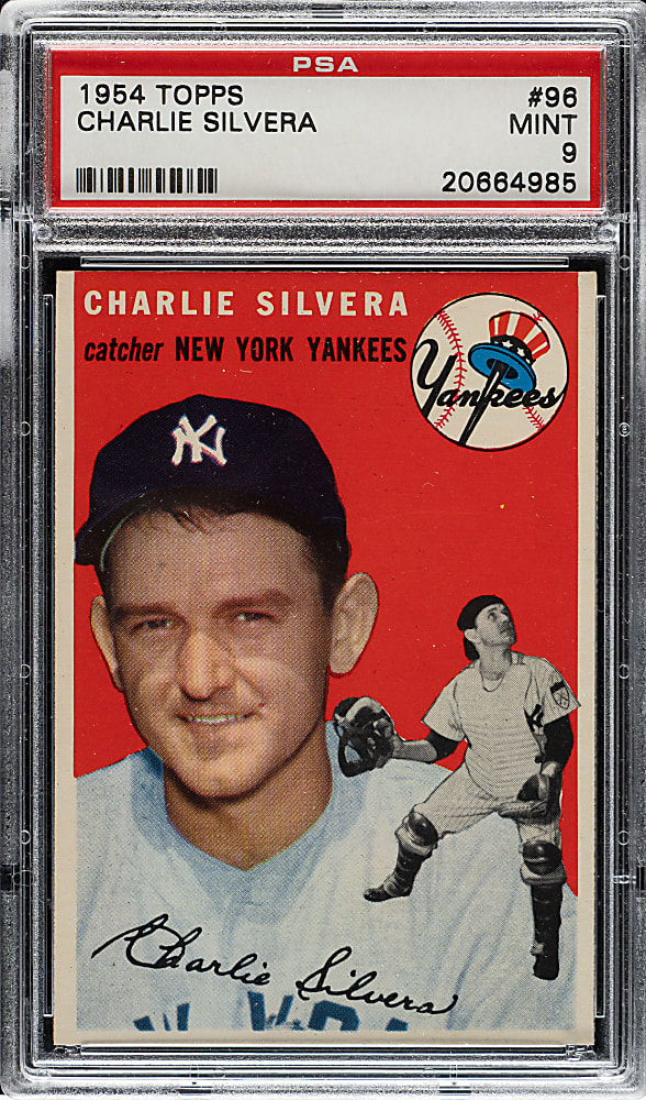 1954 Topps #96 Charlie Silvera PSA MINT 9