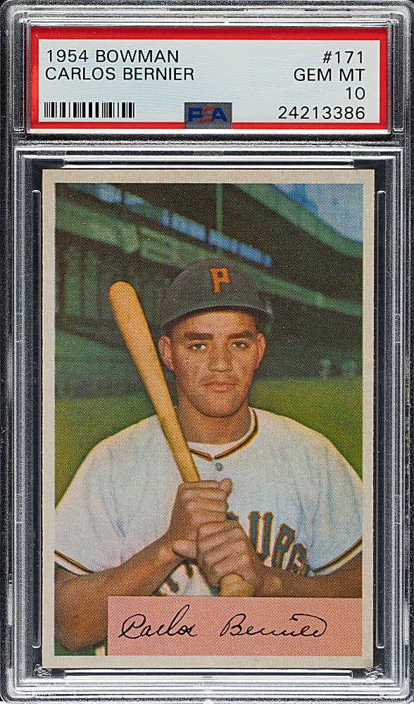 1954 Bowman #171 Carlos Bernier PSA GEM MINT 10
