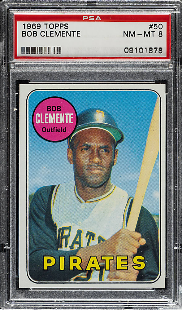 1969 Topps #50 Roberto Clemente PSA NM-MT 8