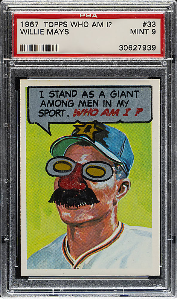 1967 Topps "Who Am I?" #33 Willie Mays PSA MINT 9