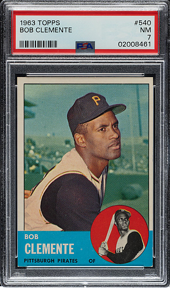 1963 Topps #540 Roberto Clemente PSA NM 7