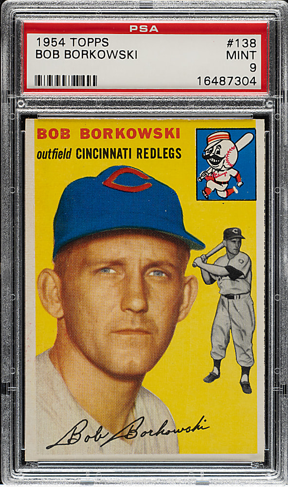 1954 Topps #138 Bob Borkowski PSA MINT 9