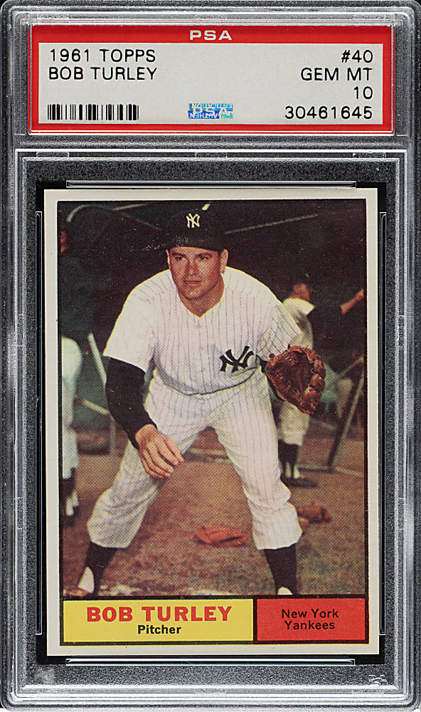 1961 Topps #40 Bob Turley PSA GEM MINT 10