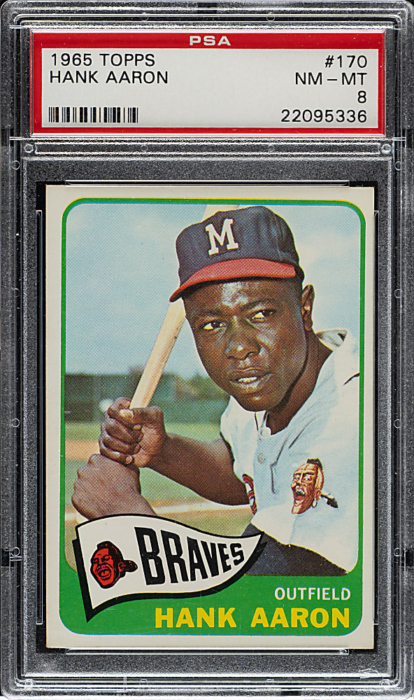 1965 Topps #170 Hank Aaron PSA NM-MT 8
