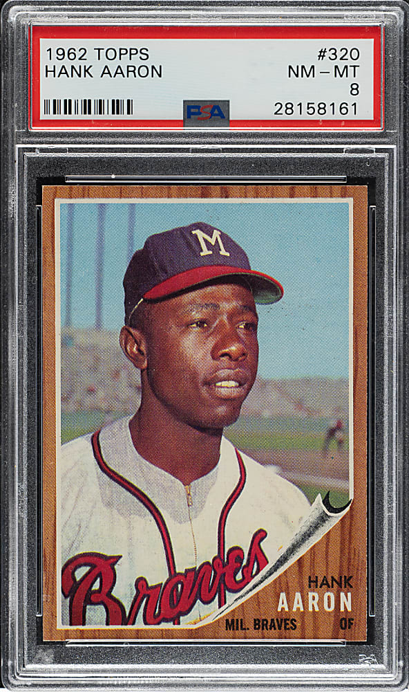 1962 Topps #320 Hank Aaron PSA NM-MT 8