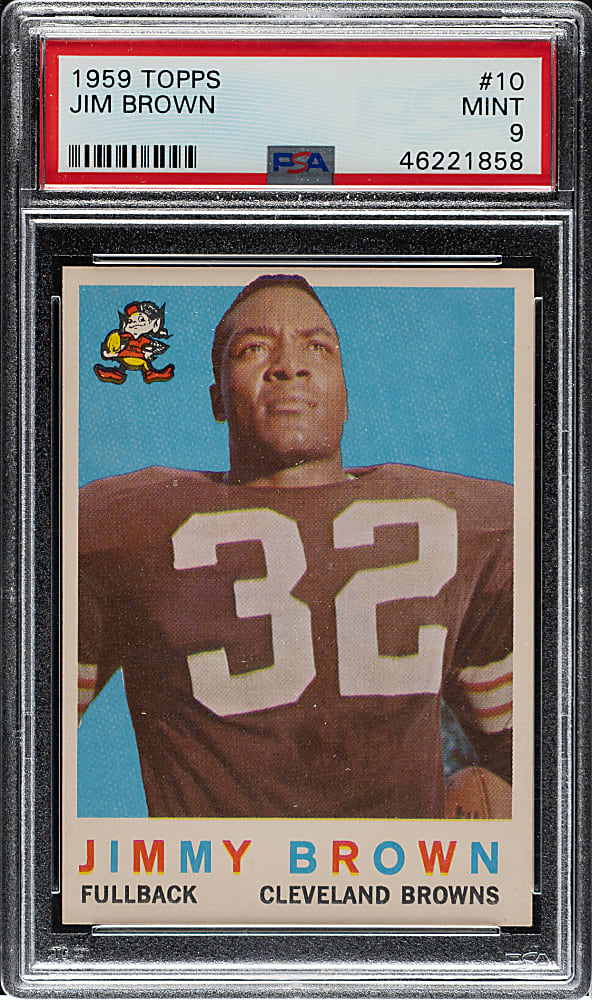 1959 Topps Football #10 Jim Brown PSA MINT 9