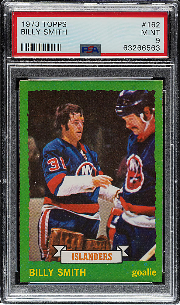 1973-1974 Topps Hockey #142 Billy Smith Rookie PSA MINT 9