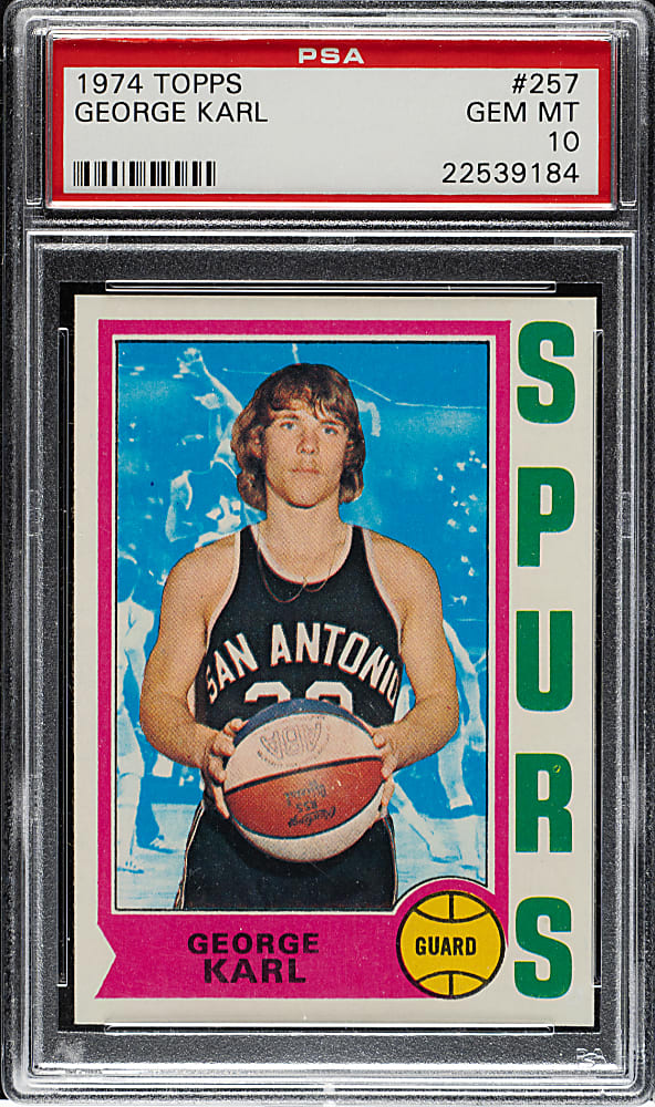 1974-1975 Topps Basketball #257 George Karl PSA GEM MINT 10