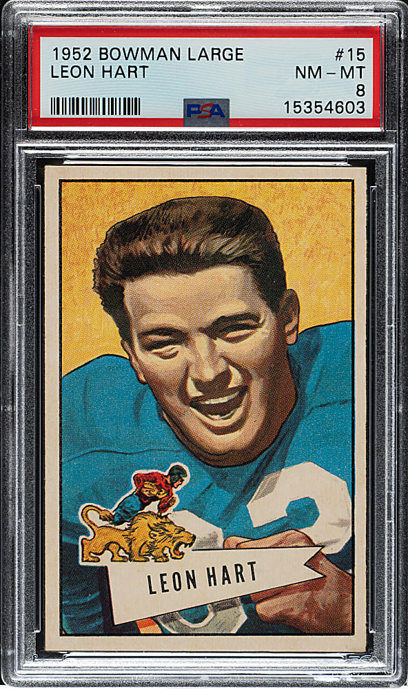 1952 Bowman Large Football #15 Leon Hart PSA NM-MT 8
