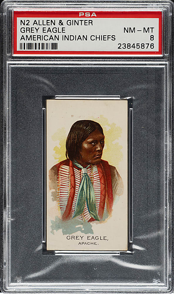 1888 N2 Allen & Ginter "American Indian Chiefs" Grey Eagle PSA NM-MT 8