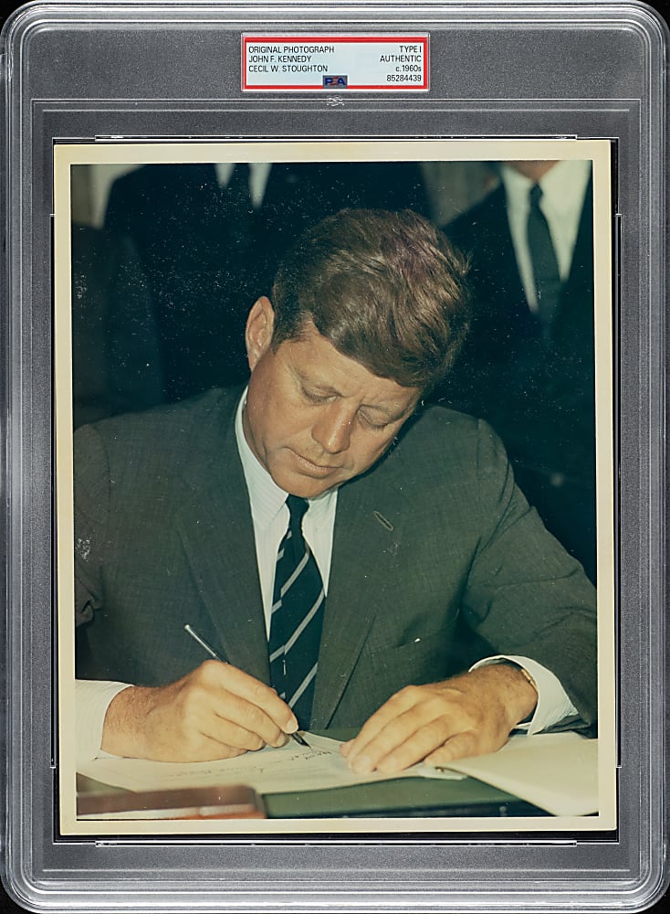 Circa 1960s John F. Kennedy Original Cecil W. Stoughton Photograph PSA/DNA Type I