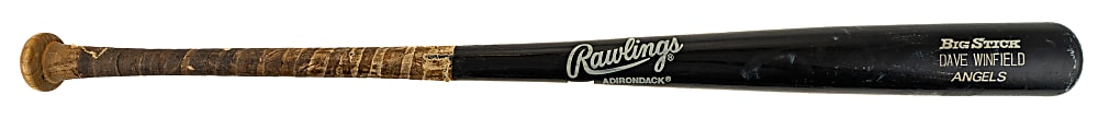 1990 Dave Winfield California Angels Game-Used Bat PSA/DNA GU 9