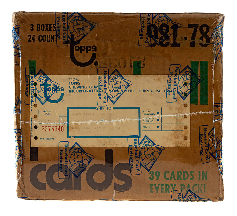1978 Topps Original Unopened Rack Case (3 Boxes, 72 Packs) - BBCE Factory Sealed!