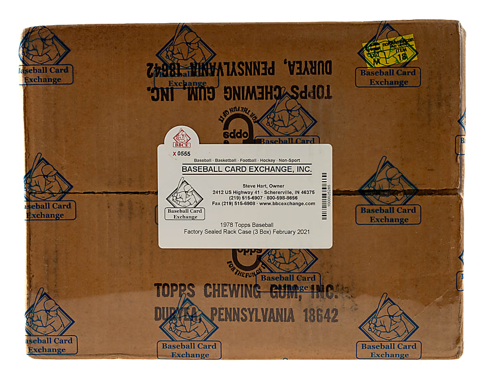 1978 Topps Original Unopened Rack Case (3 Boxes, 72 Packs) - BBCE Factory Sealed!