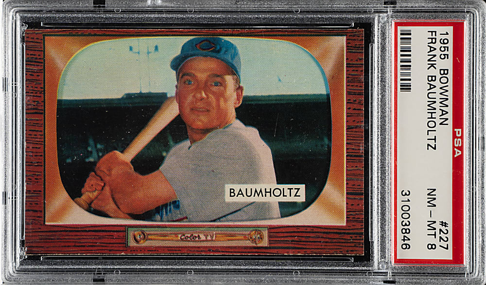 1955 Bowman #227 Frank Baumholtz PSA NM-MT 8