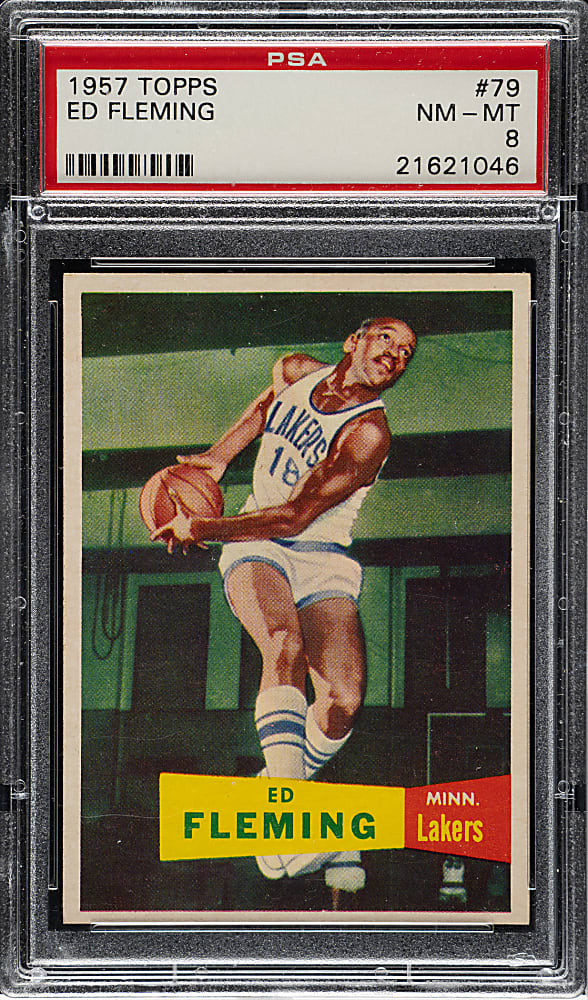 1957-1958 Topps Basketball #79 Ed Fleming PSA NM-MT 8