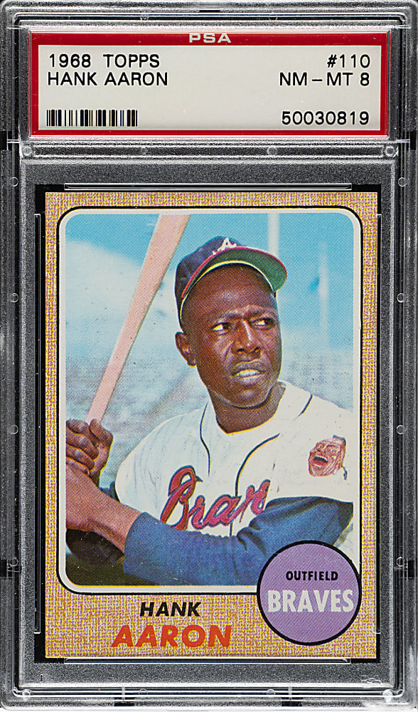 1968 Topps #110 Hank Aaron PSA NM-MT 8