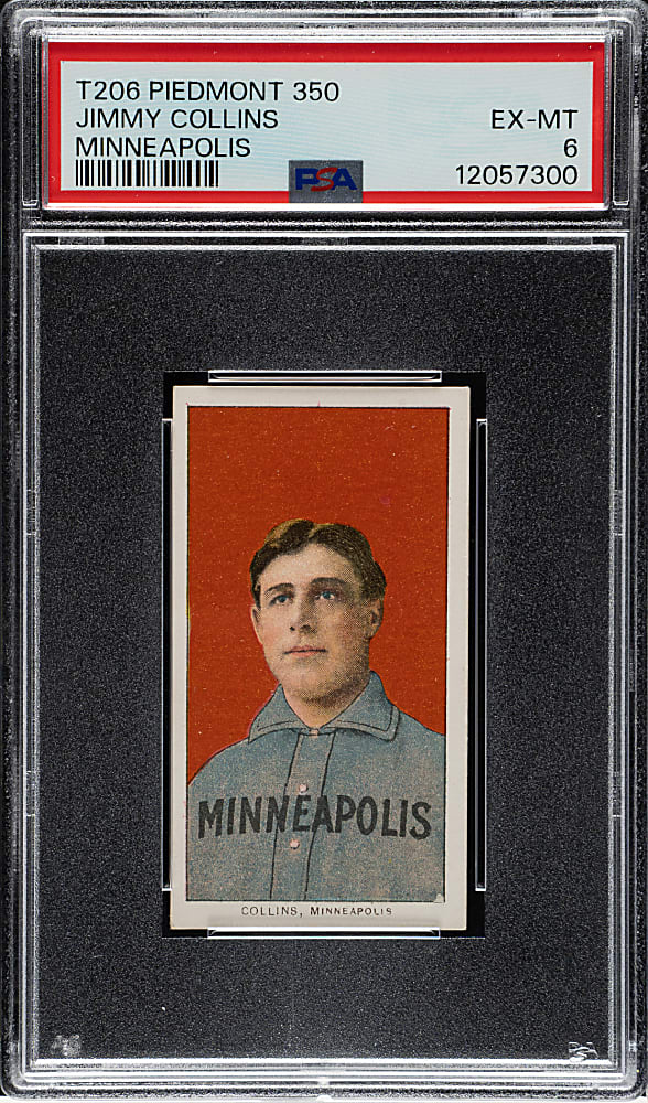 1909-1911 T206 White Border Jimmy Collins PSA EX-MT 6